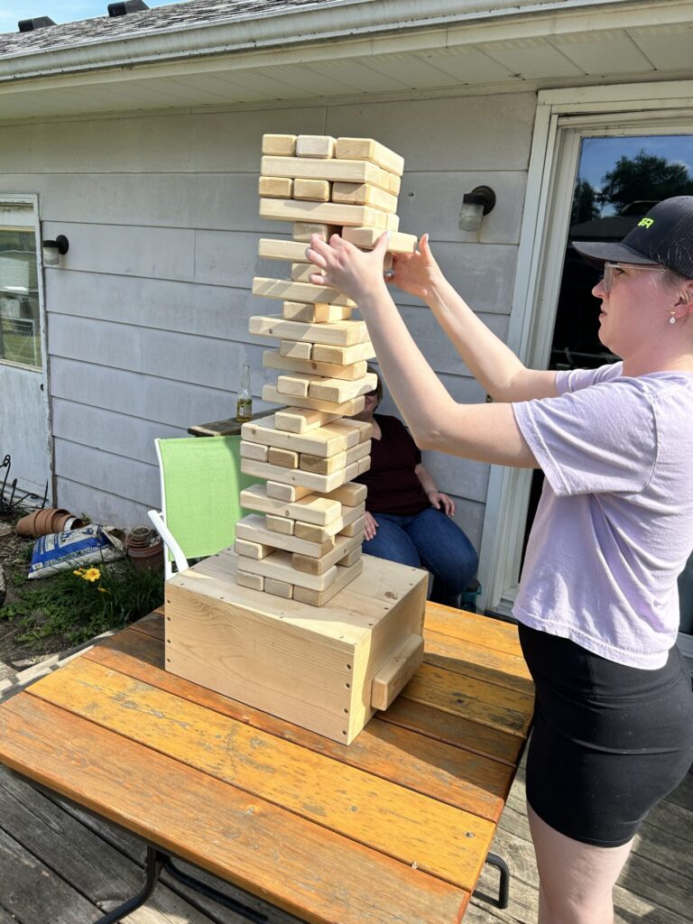 Build Your Own Outdoor Tumbling Tower Game