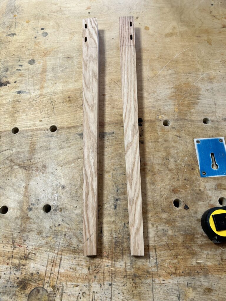 Table legs with completed tapers